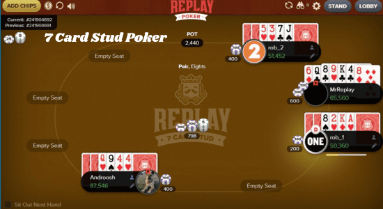 an image of how to play 7 card stud poker