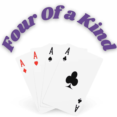 an image of four of a kind cards.