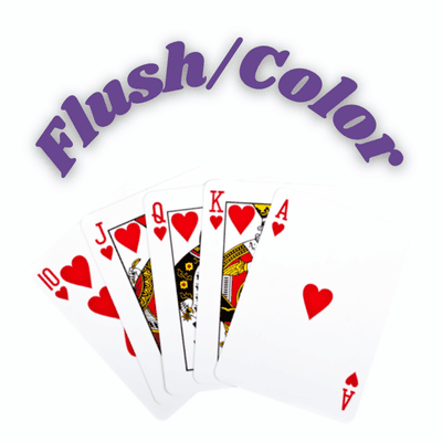 an image of cards to make flush.