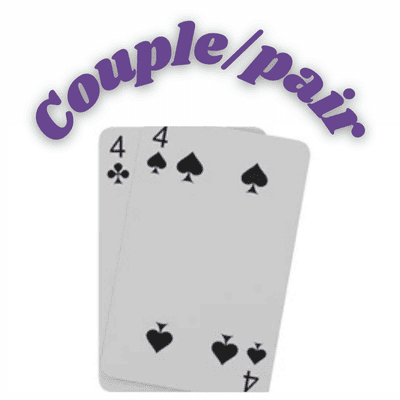 an image of cards making a pair. 