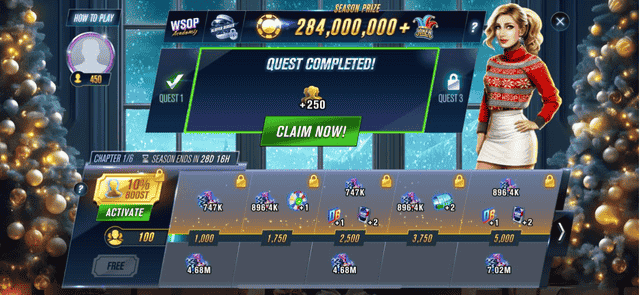 Get Latest WSOP Free Chips Links | Updated List | Promo Code 14 Get free chips through completing daily quests and missions