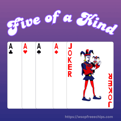 Poker Hand image showing five of a kind