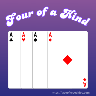 Poker Hand image showing four of a kind