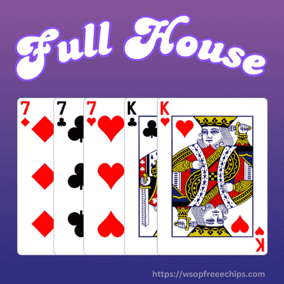 Poker Hand image showing full house