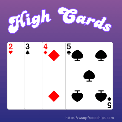 Poker Hand image showing high cards