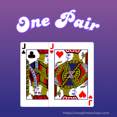 Poker Hand image showing one pair