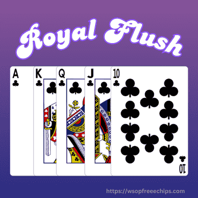 Poker Hand image showing royal flush