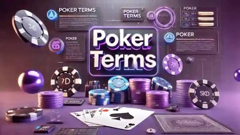 Learn Poker Terms & Slang with definitions & explanations 6 Featured Image of Poker Terms with Title and Graphics