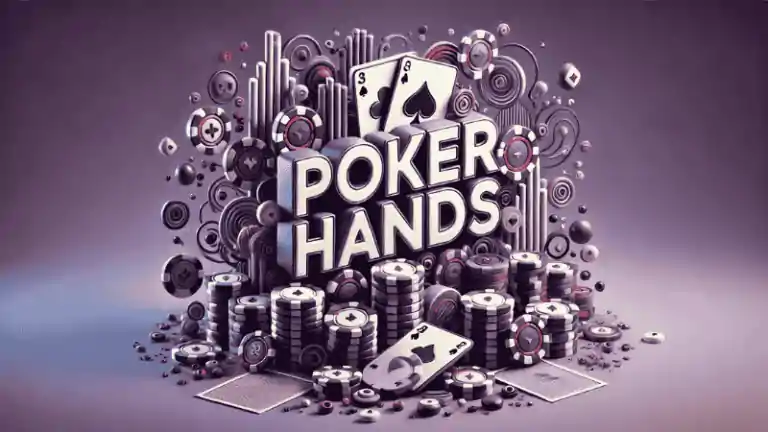 Featured Image of Poker Hands with unique 3d graphics and title