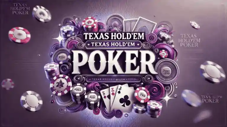 How to play Texas Hold'em | Basic Hold'em Hands and Rules 3 Feature image showing title Texas Hold'em Poker with unique 3d poker graphics