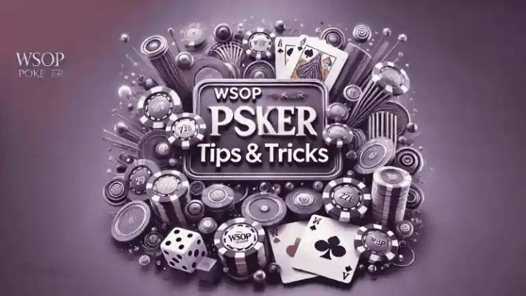 Learn 11 Best World Series of Poker Tips and Tricks 4 Feature image showing title Poker Tips and Tricks with unique 3d poker graphics