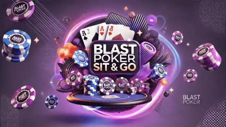Featured image of Blast poker sit and go with title and graphics